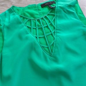 BCBGMAXAZRIA Women's Green Shirt